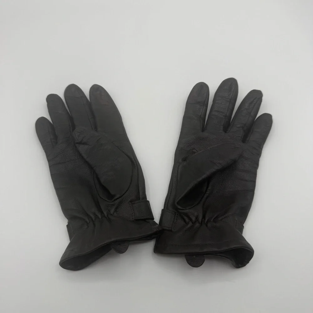 Lauren Ralph Lauren Women’s 100% Leather Driving Gloves Black Size Small Lined